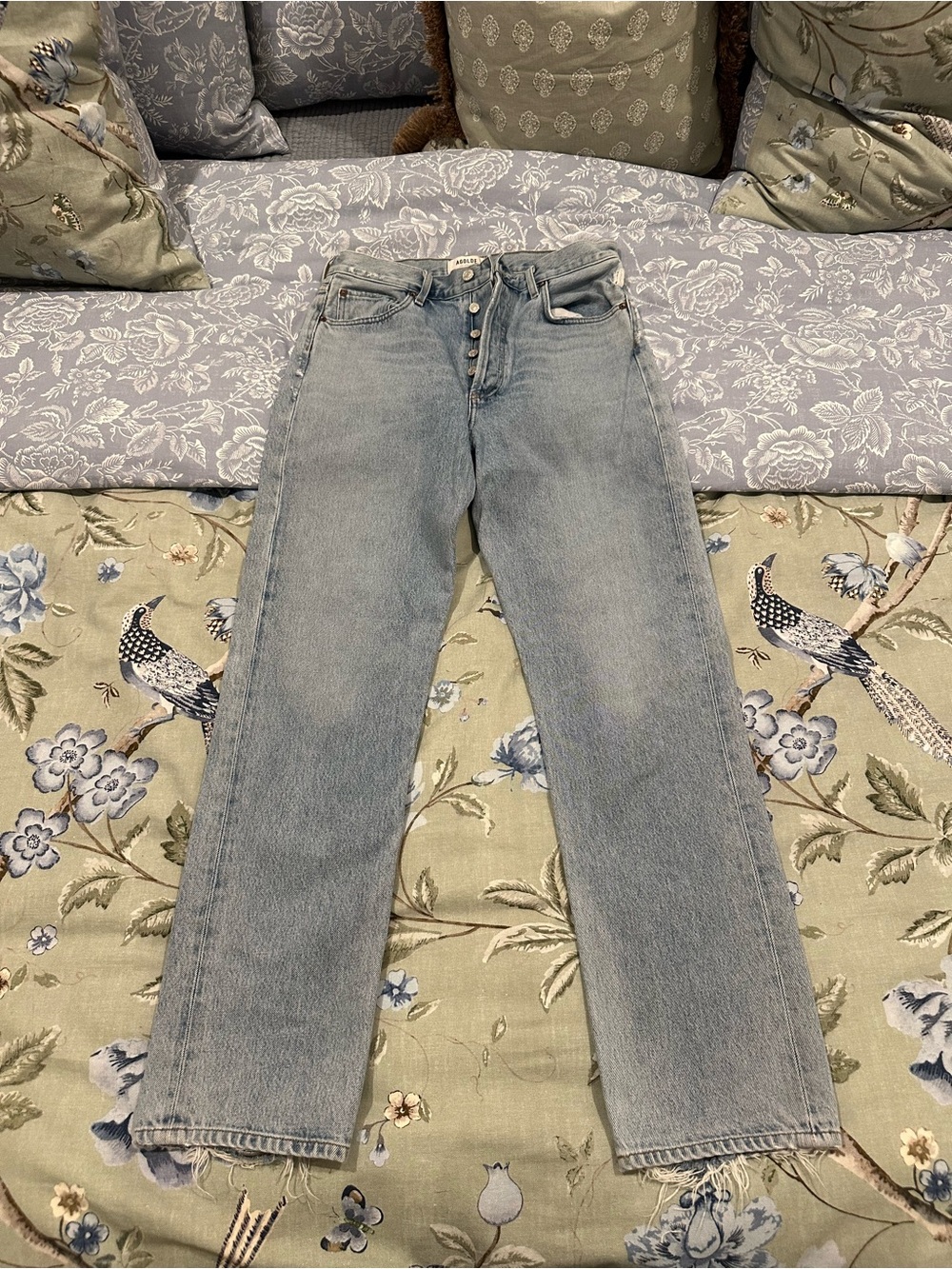 Agolde 90’s Pinch Waist Light Blue Straight-Leg Jeans